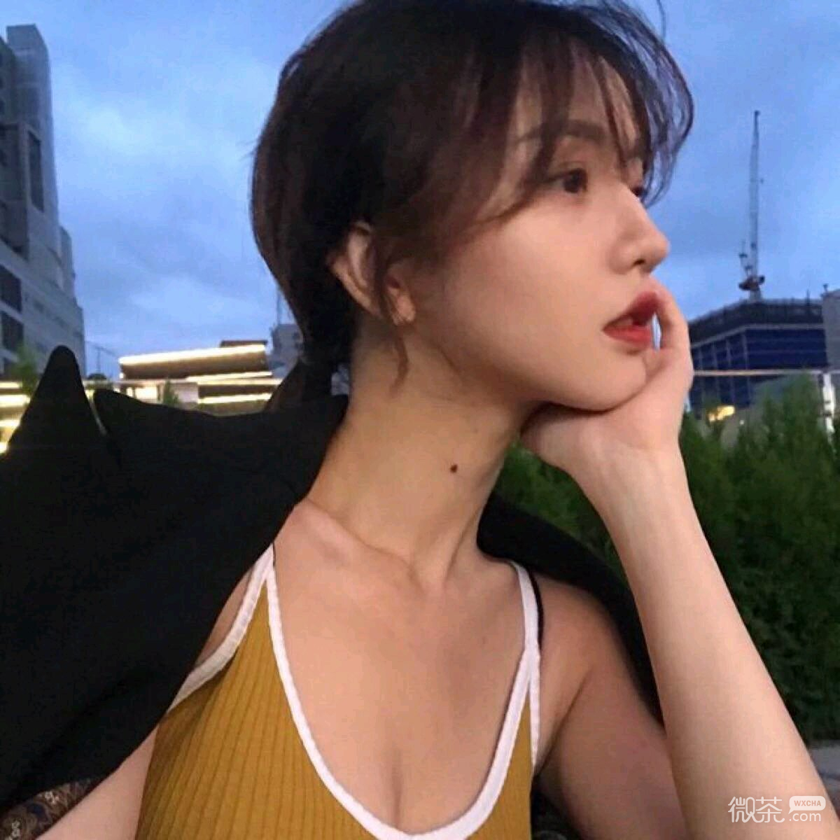 微信文艺性感清新阳光女头