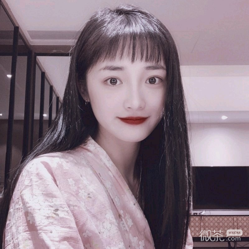 微信时尚青春粉嫩迷人女头