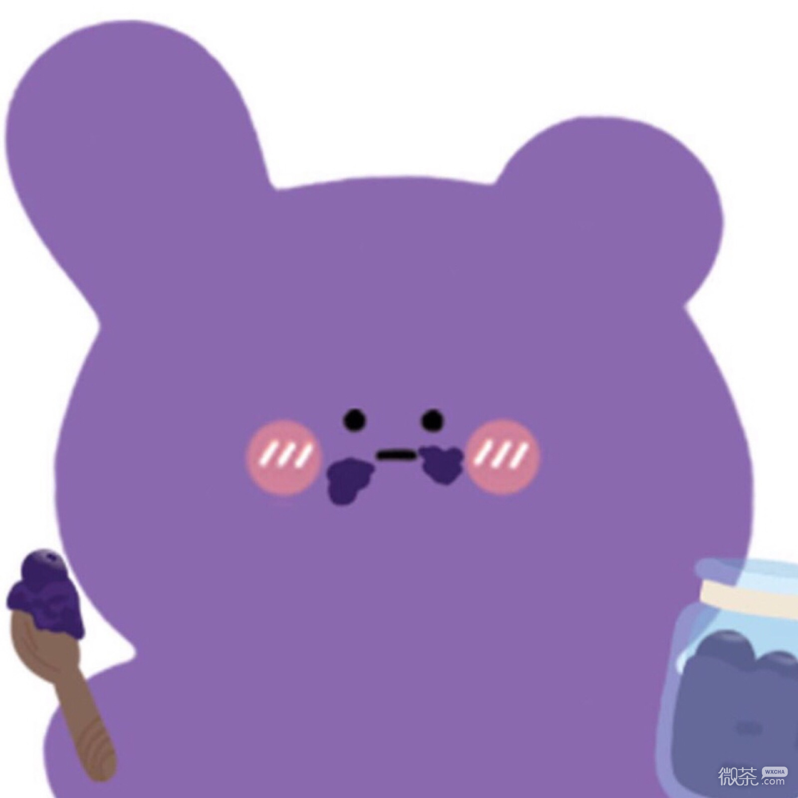 粉色系可爱卡通情侣微信头像