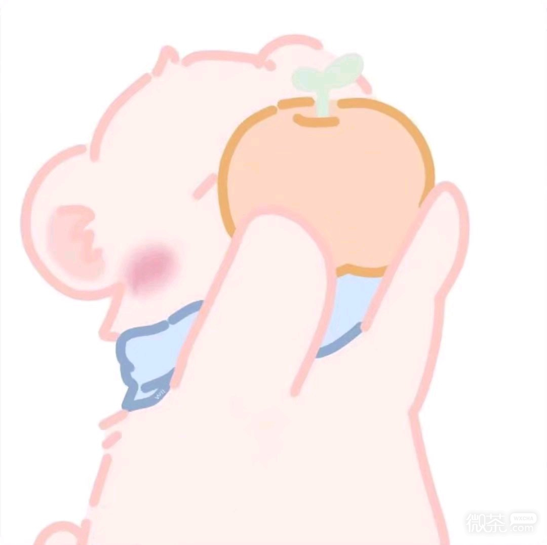 粉色系可爱卡通情侣微信头像