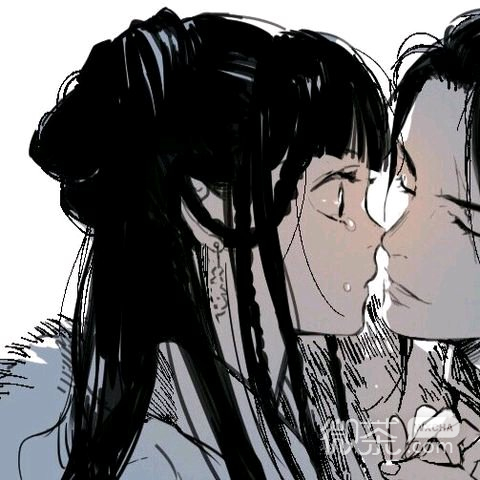 微信清新好看动漫二次元情侣头像