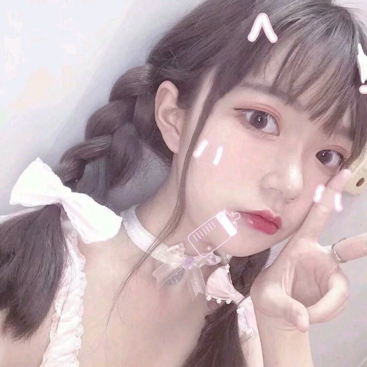 微信小清新可爱粉嫩女头