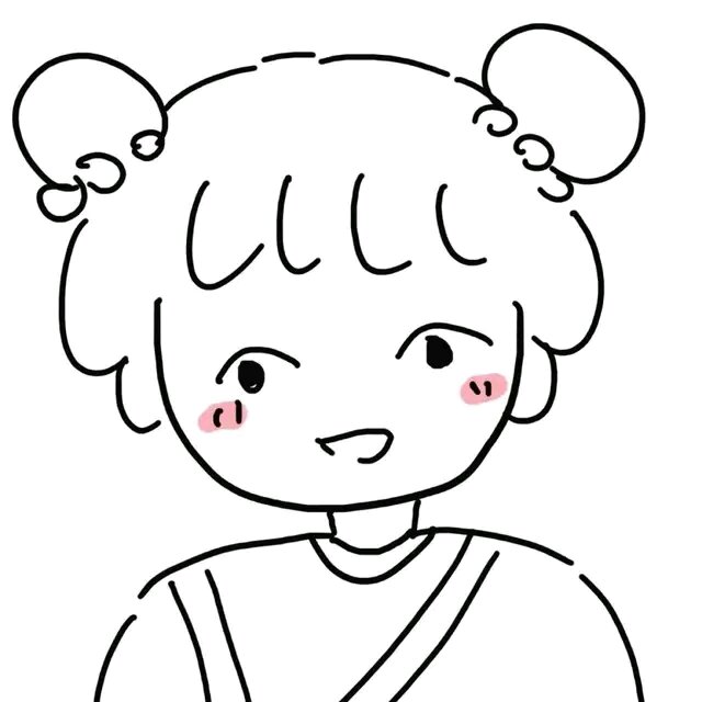 微信简约粉嫩可爱卡通女头