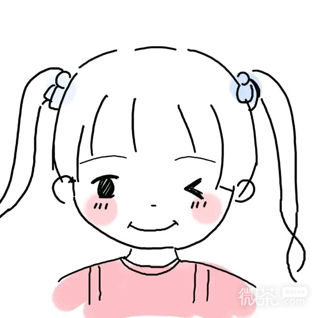 微信简约粉嫩可爱卡通女头