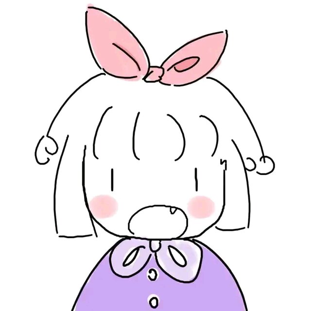 微信简约粉嫩可爱卡通女头