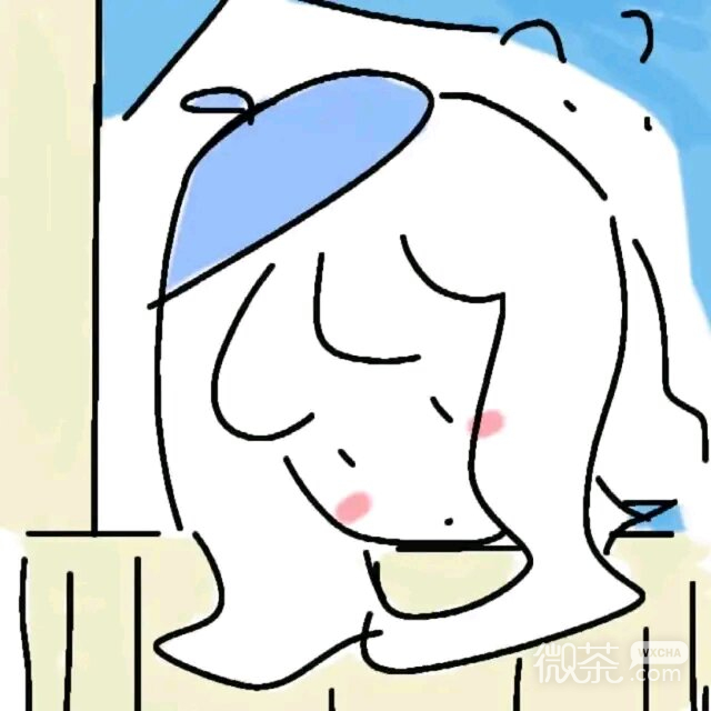 微信简约粉嫩可爱卡通女头