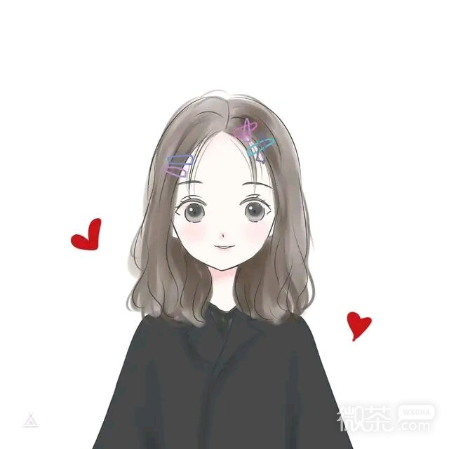 微信简约粉嫩可爱卡通女头