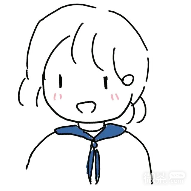微信简约粉嫩可爱卡通女头