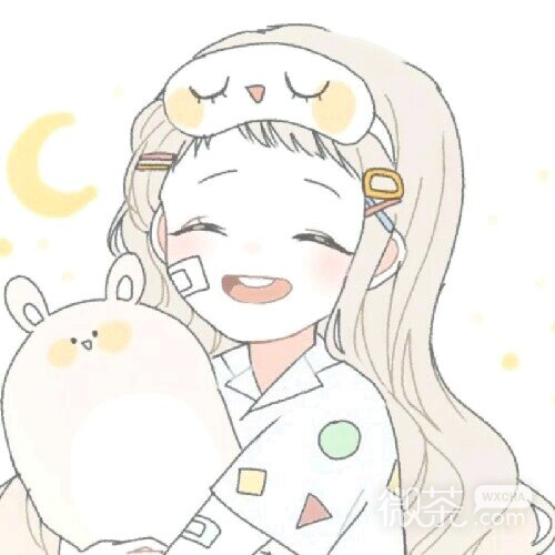 微信简约粉嫩可爱卡通女头