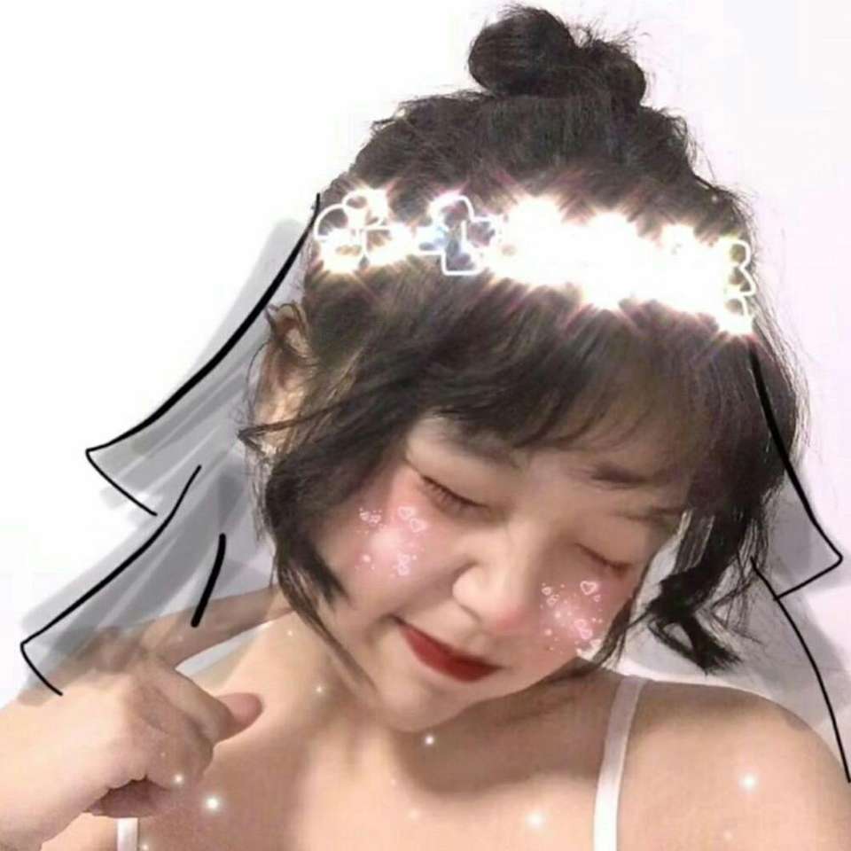 微信粉嫩气质时尚女头