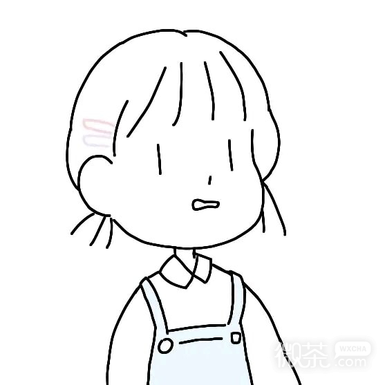 微信简约粉嫩可爱卡通女头