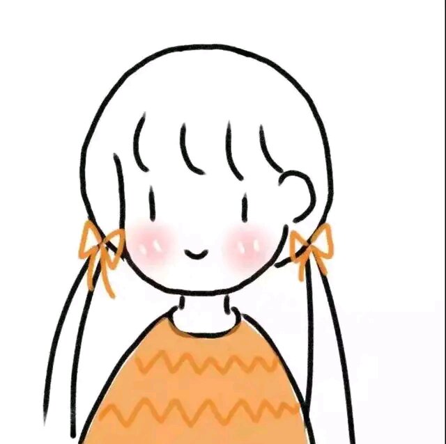 微信简约粉嫩可爱卡通女头