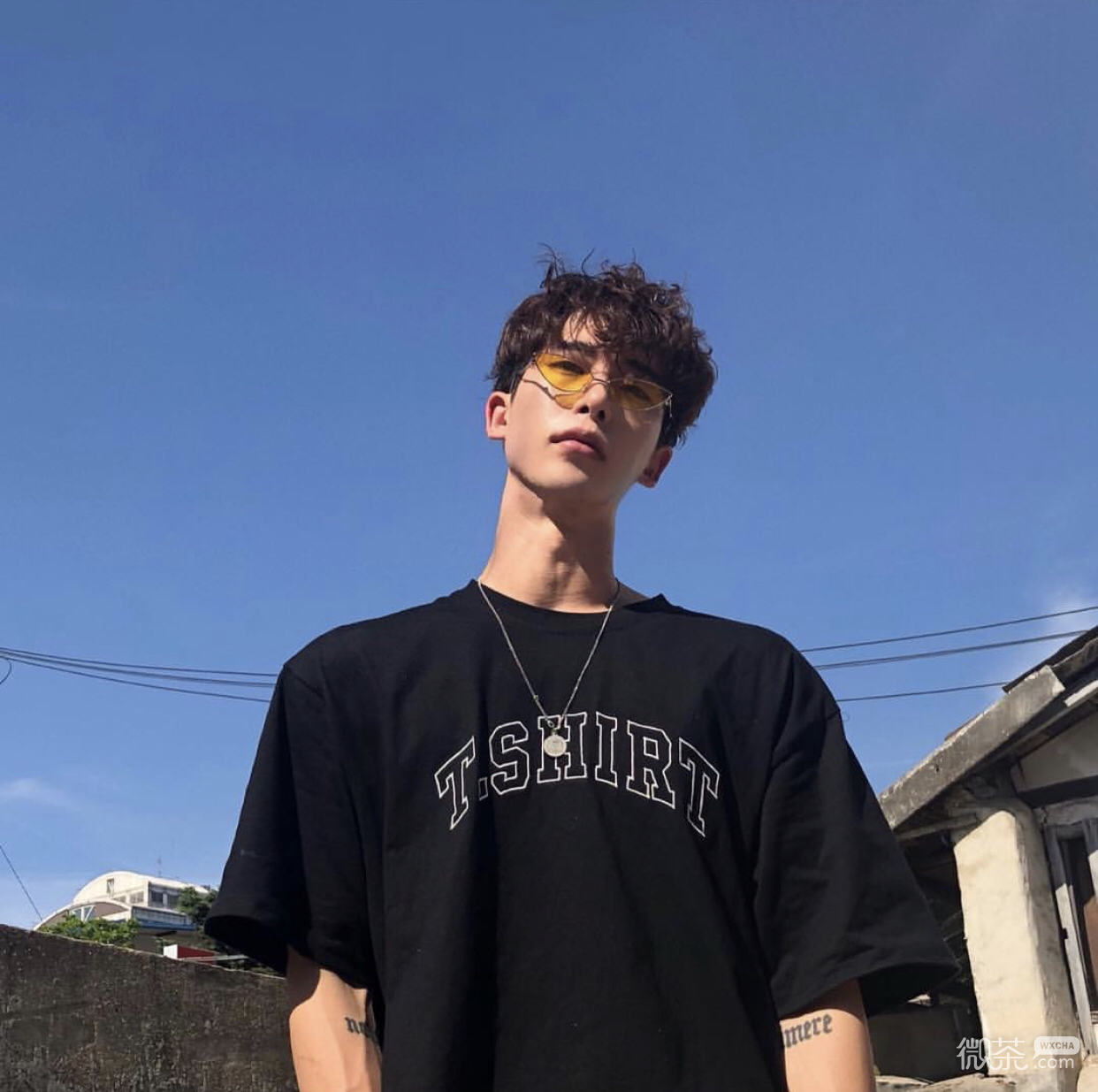 阳光帅气欧美微信男头