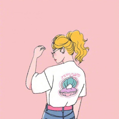 个性手绘漫画女生微信头像下载