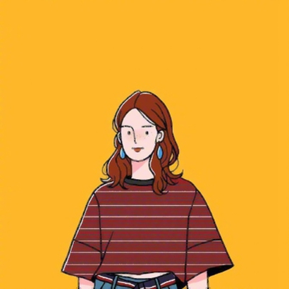 个性手绘漫画女生微信头像下载
