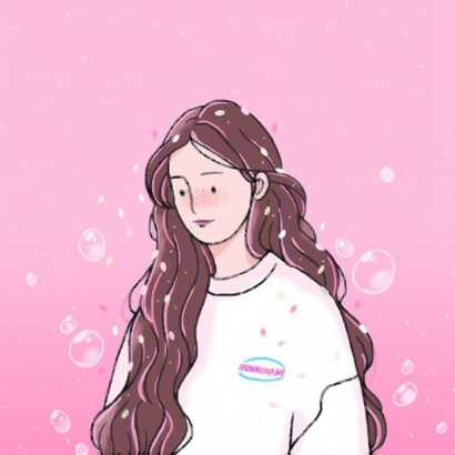 个性手绘漫画女生微信头像下载