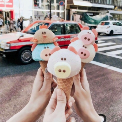 唯美小清新微信冰淇淋情侣头像下载