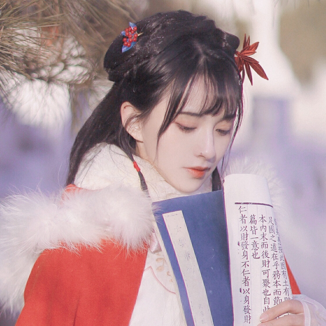 微信小清新古风女头