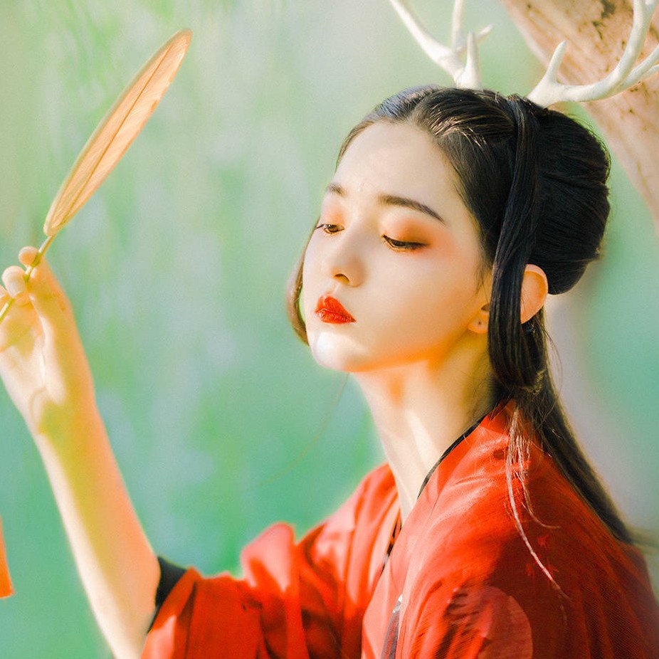 微信小清新古风女头