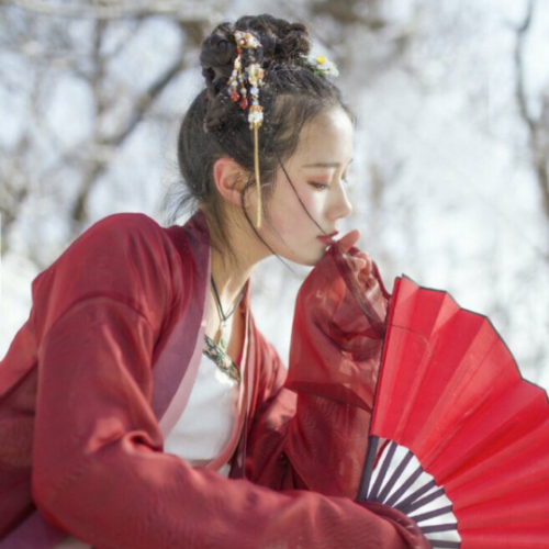 微信小清新古风女头