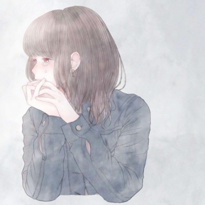 唯美伤感风格的微信卡通手绘女生头像下载