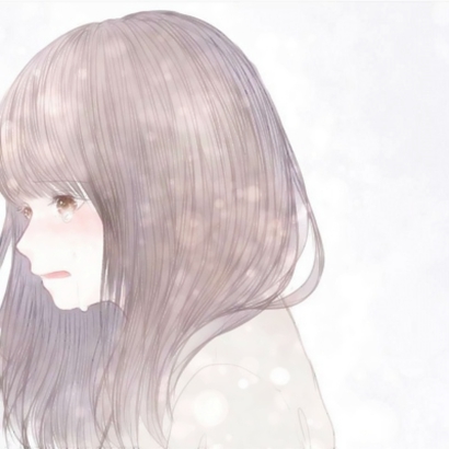 唯美伤感风格的微信卡通手绘女生头像下载