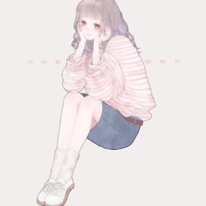 唯美伤感风格的微信卡通手绘女生头像下载