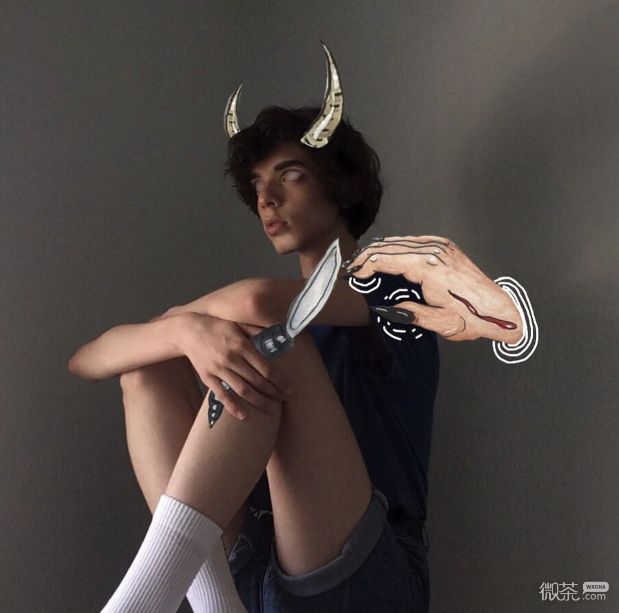 颓废性感欧美微信男头