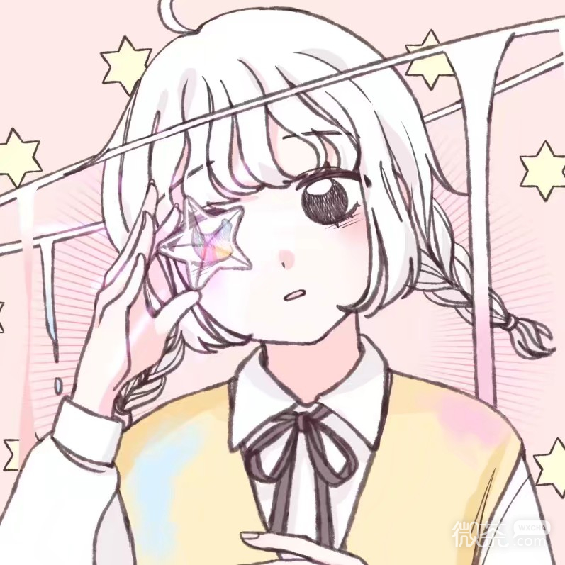 微信粉嫩少女心可爱女头