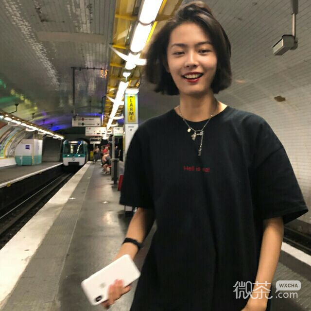 微信时尚小清新漂亮女头