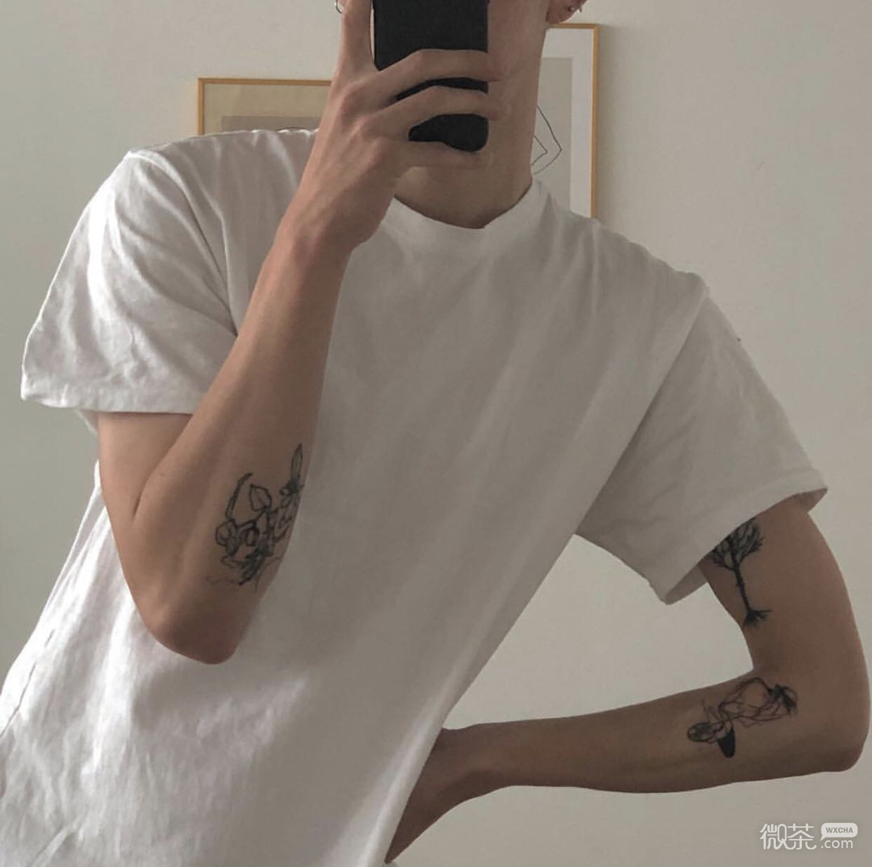 微信好看冷酷纹身男头