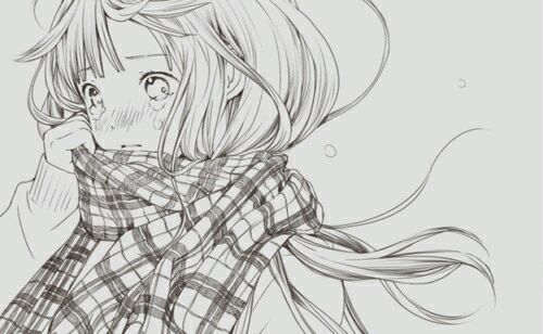 唯美个性的微信动漫女生伤感流泪图片下载