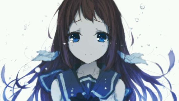 唯美个性的微信动漫女生伤感流泪图片下载