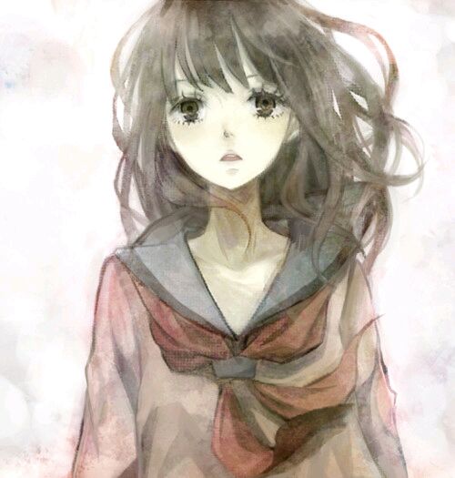 唯美个性的微信动漫女生伤感流泪图片下载