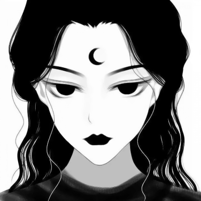 唯美丧系黑暗风的微信动漫二次元头像下载