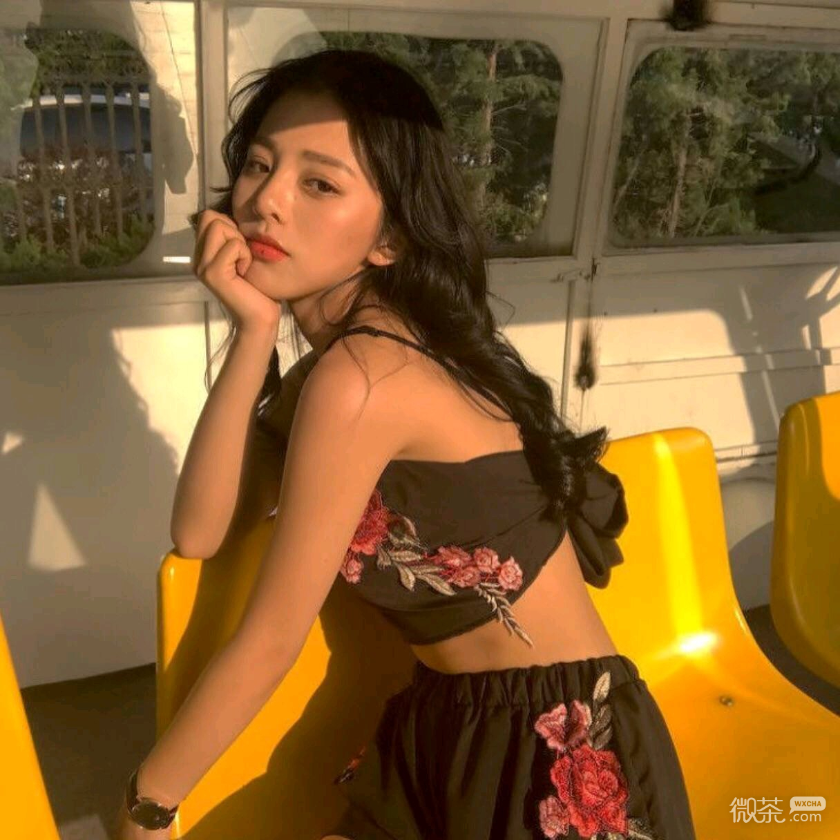 微信小清新气质迷人女头