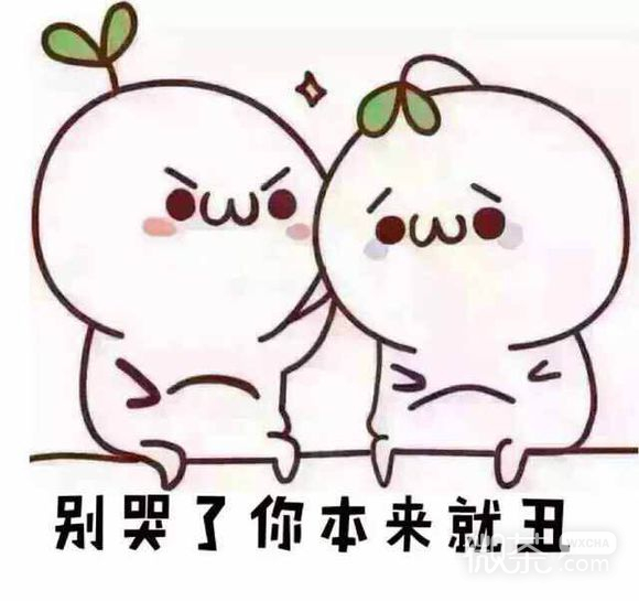 可爱高糊小人斗图微信表情包