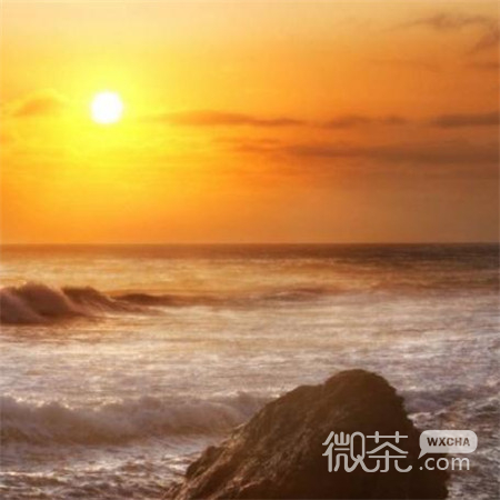 唯美意境的微信立秋日出图下载