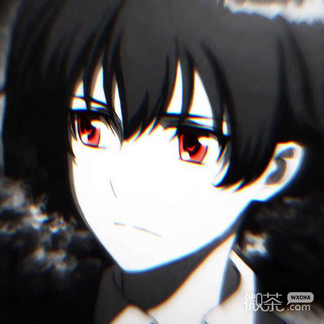 微信黑白冷酷动漫男头