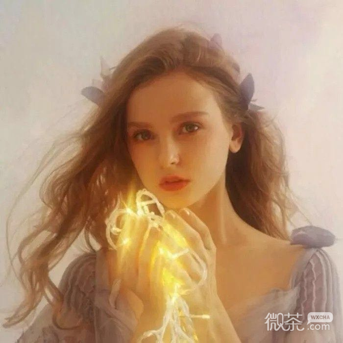 微信清新阳光森系欧美女头