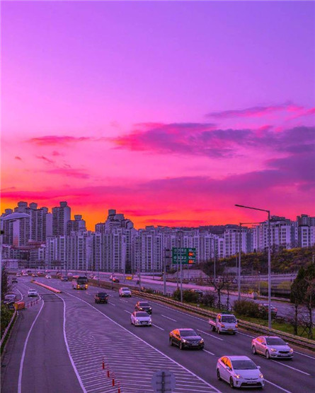 微信梦幻唯美落日朋友圈配图