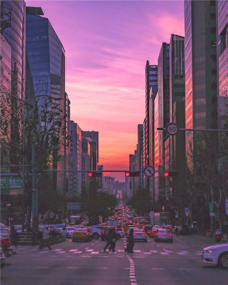 微信梦幻唯美落日朋友圈配图