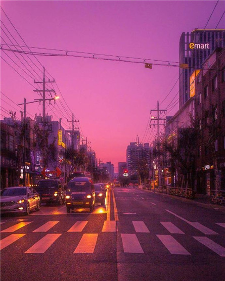 微信梦幻唯美落日朋友圈配图