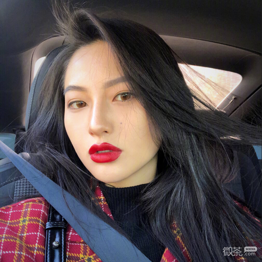 清新长发文艺性感微信女头