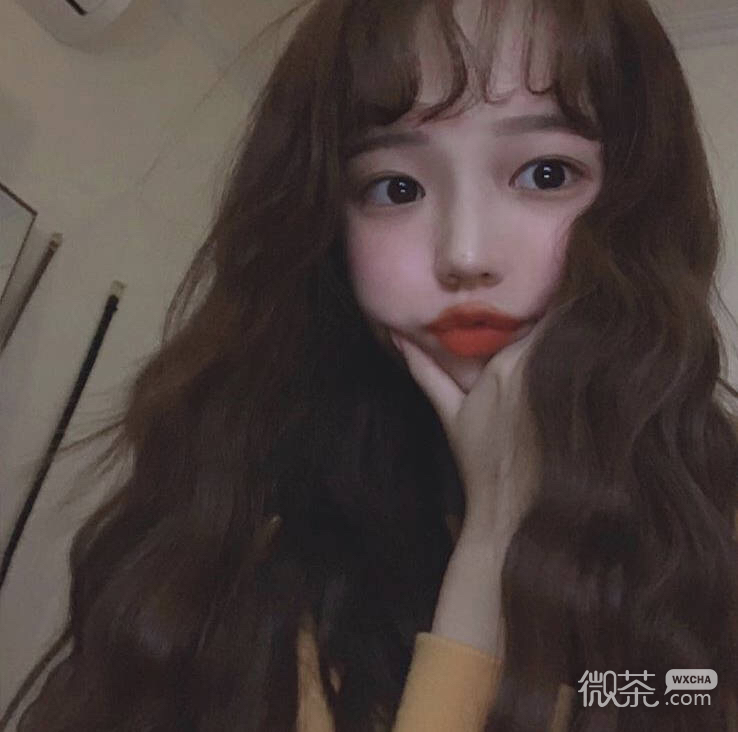 微信简洁粉嫩清新好看女头