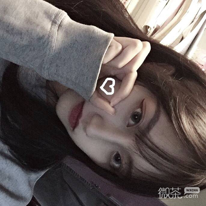 微信简洁粉嫩清新好看女头
