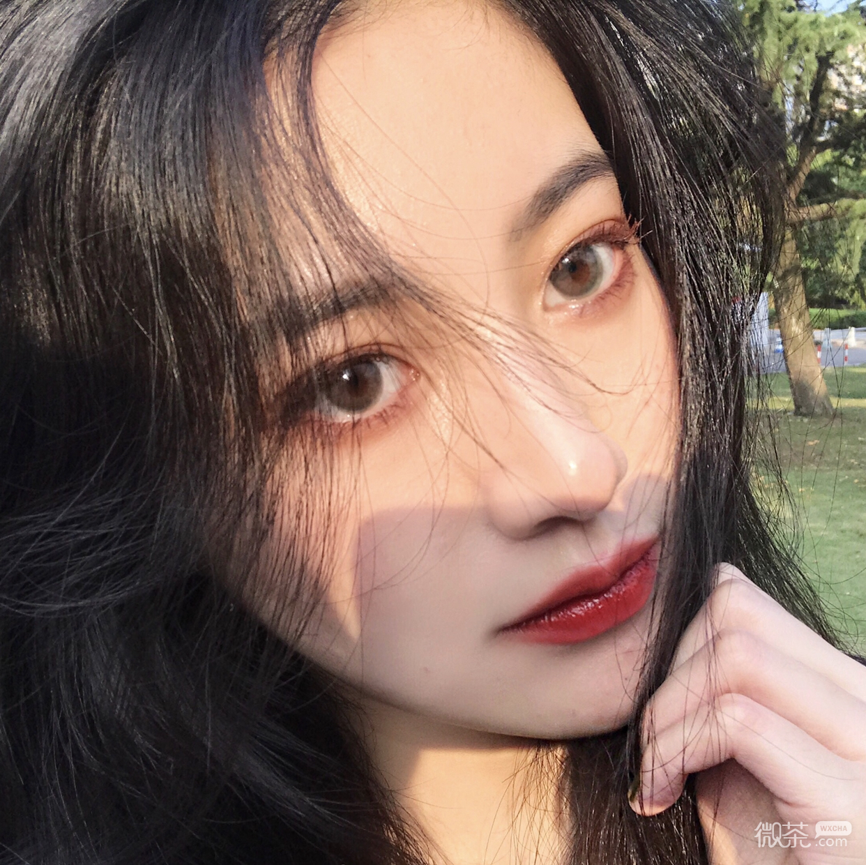 微信好看高颜值时尚长发女头