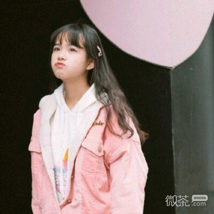 微信可爱长发女头
