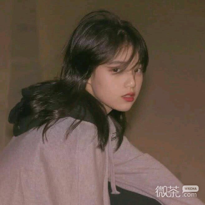 微信可爱长发女头