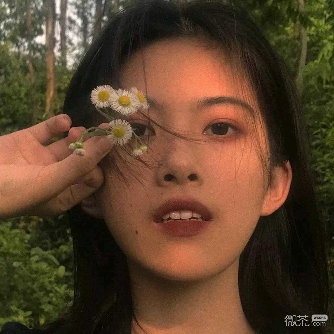 微信可爱长发女头